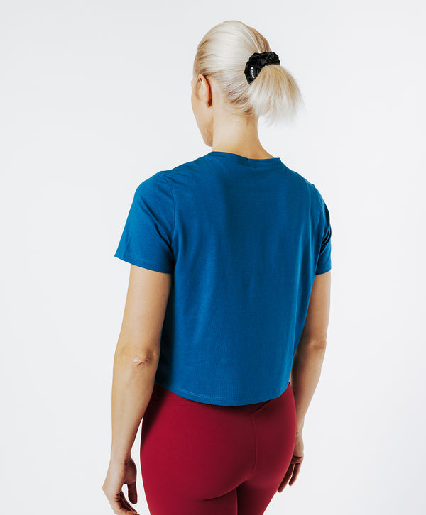 CROP TOP GLIDE bleu pétrole