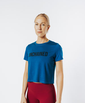 CROP TOP GLIDE bleu pétrole