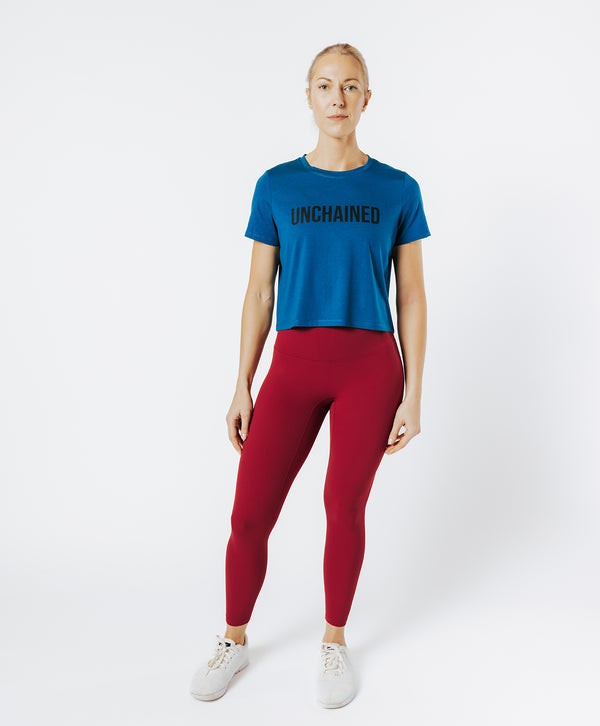 CROP TOP GLIDE bleu pétrole