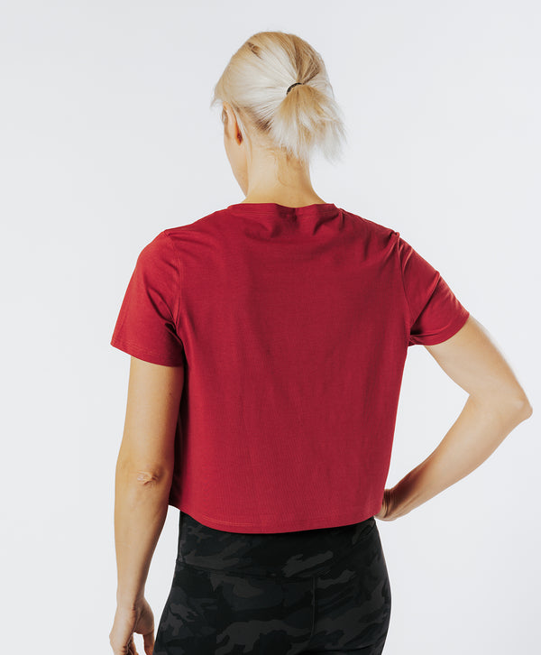 CROP TOP GLIDE cherry red