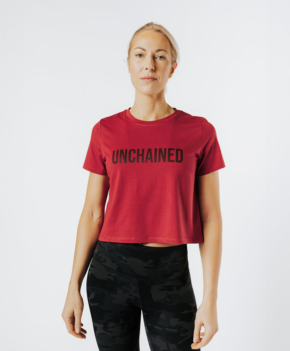 CROP TOP W<tc>L</tc>IDE cherry red