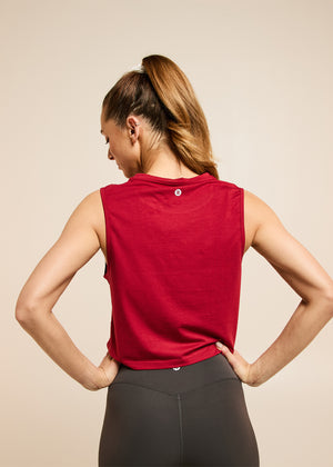 Muscle Crop Tank Magma Red