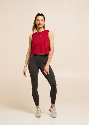 Muscle Crop Tank Magma Red
