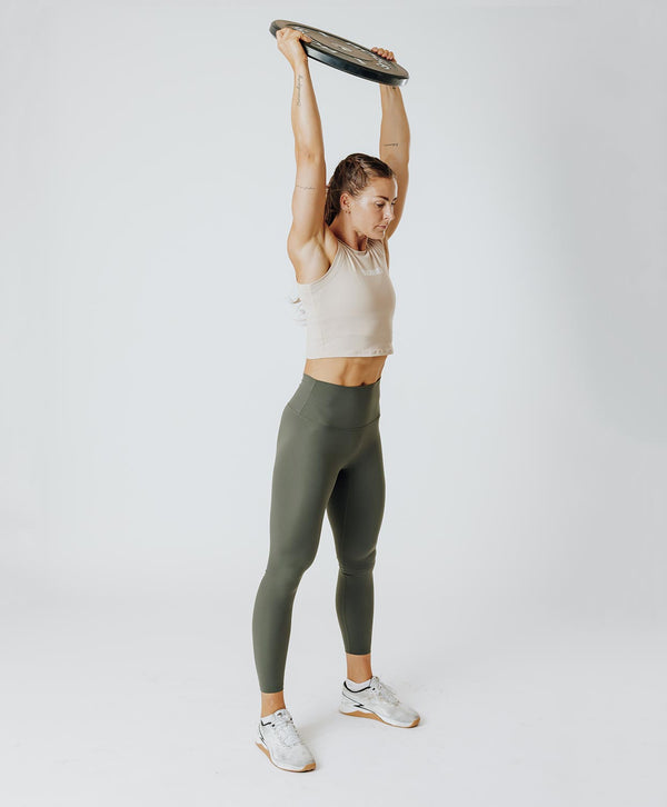 MUSCLE CROP TANK SKIN ivoire