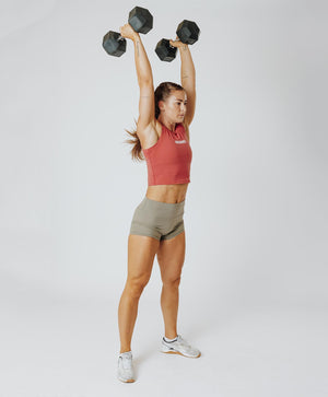 MUSCLE CROP TANK SKIN rouge marsala